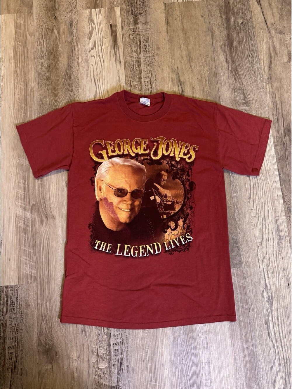 Vintage George Jones Shirt Adult M Country Music Tour 2003 The Legend Lives